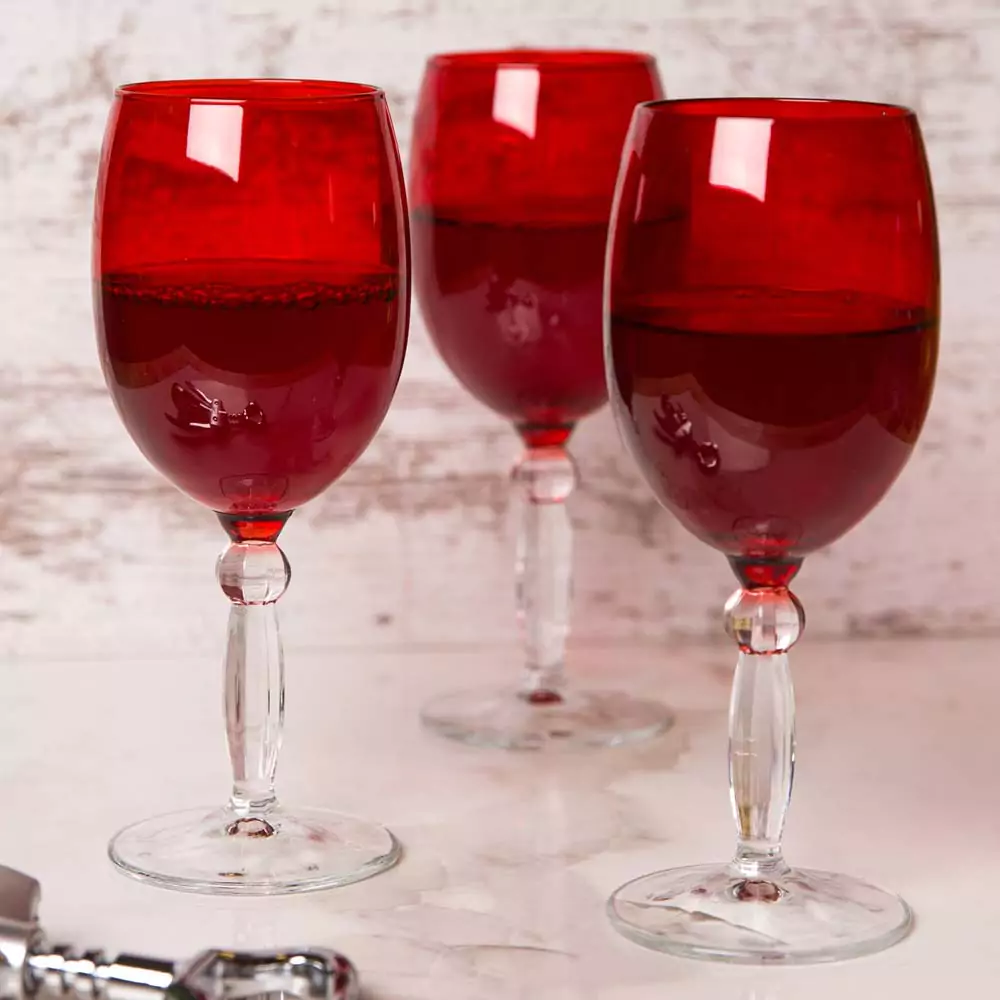 calici da vino rossi Kasanova