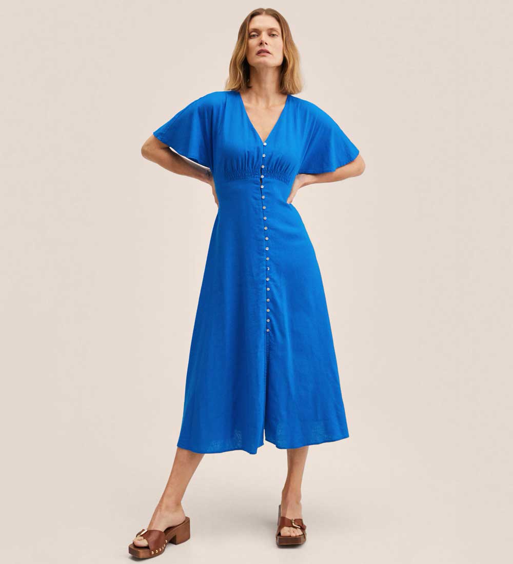 Vestito blu lino Vestito blu lino