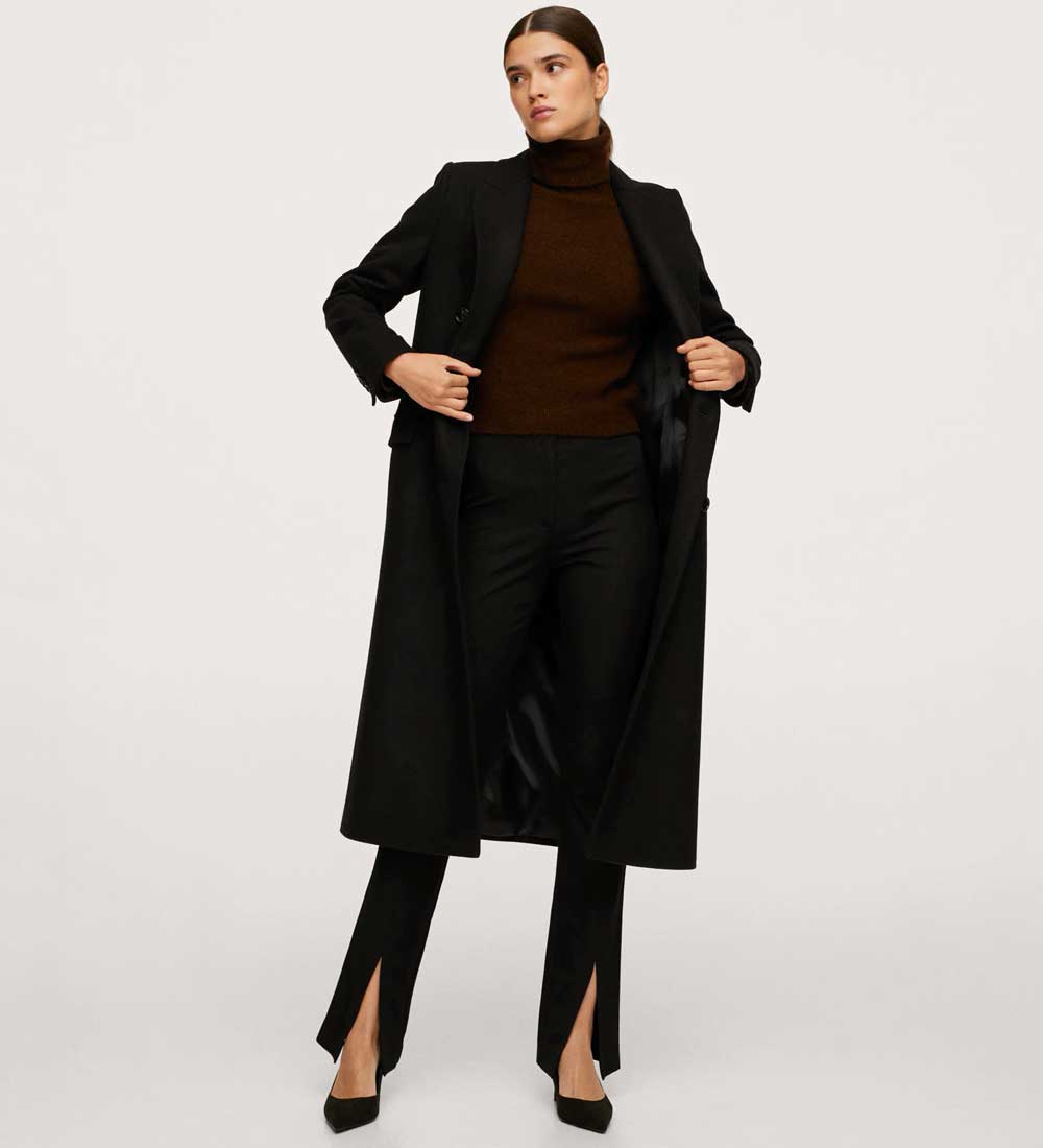 Mango cappotto nero