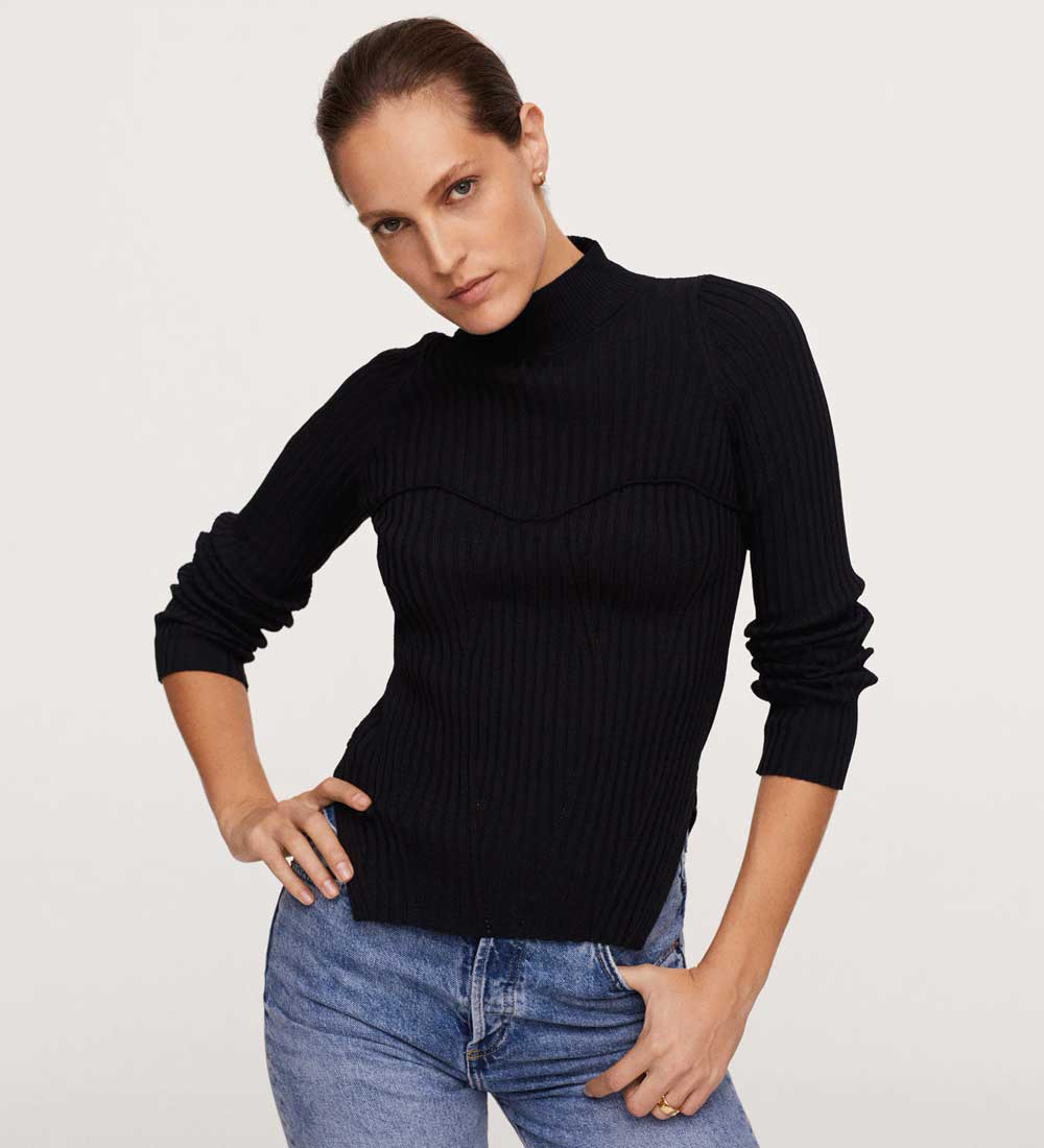 Pullover nero Mango Pullover nero Mango