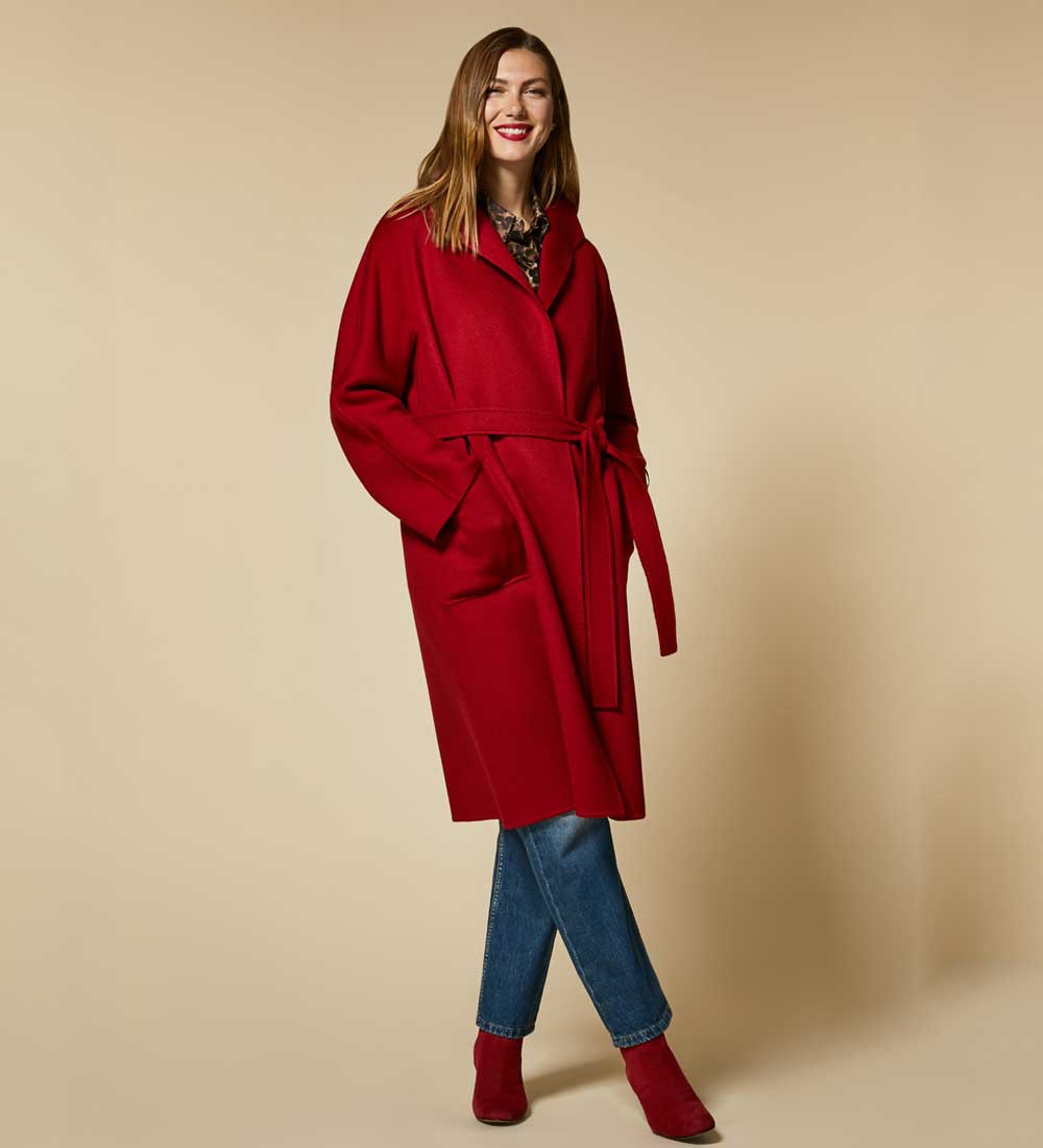Cappotto rosso cashmere