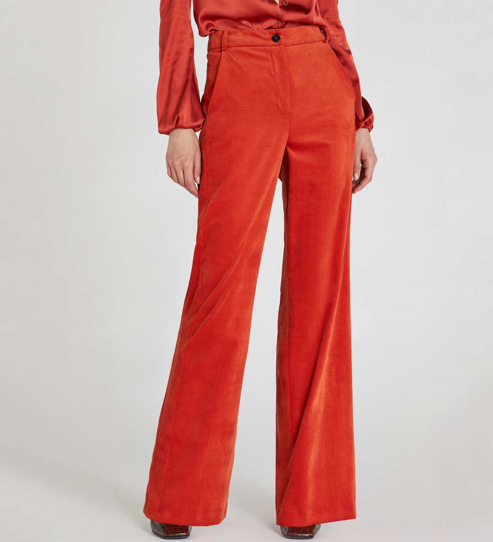 Pantaloni orange velvet