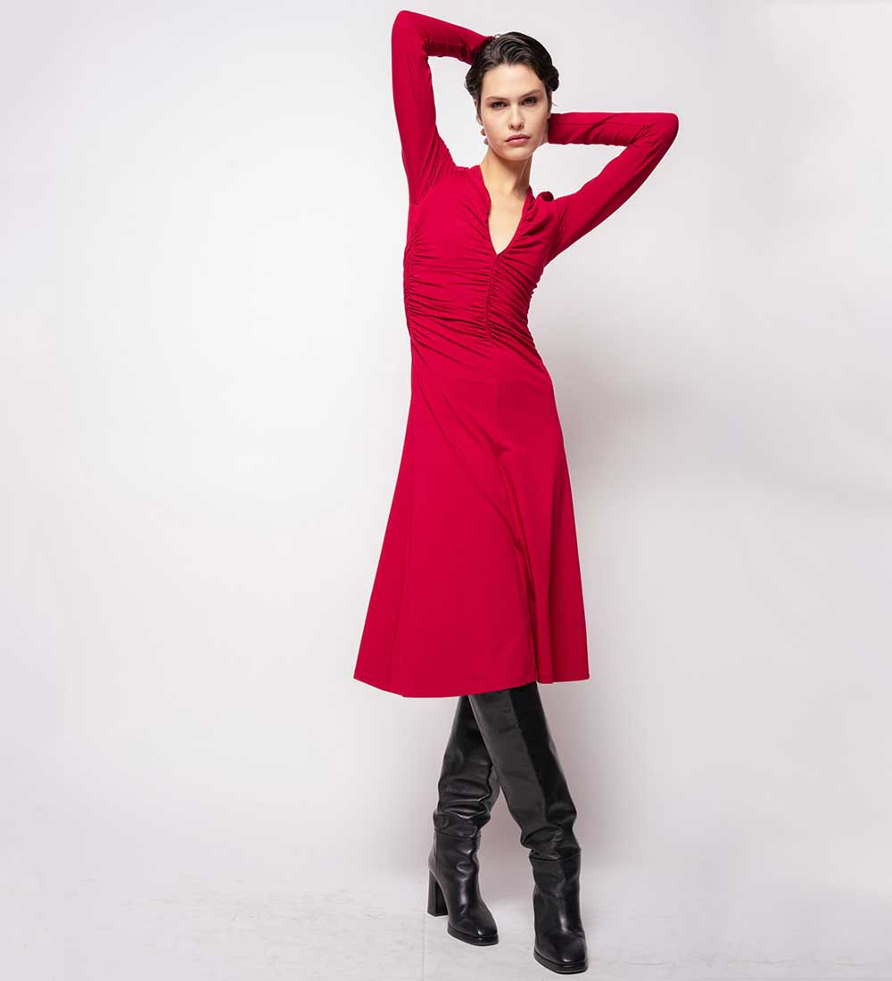 Vestito rosso natale Pinko