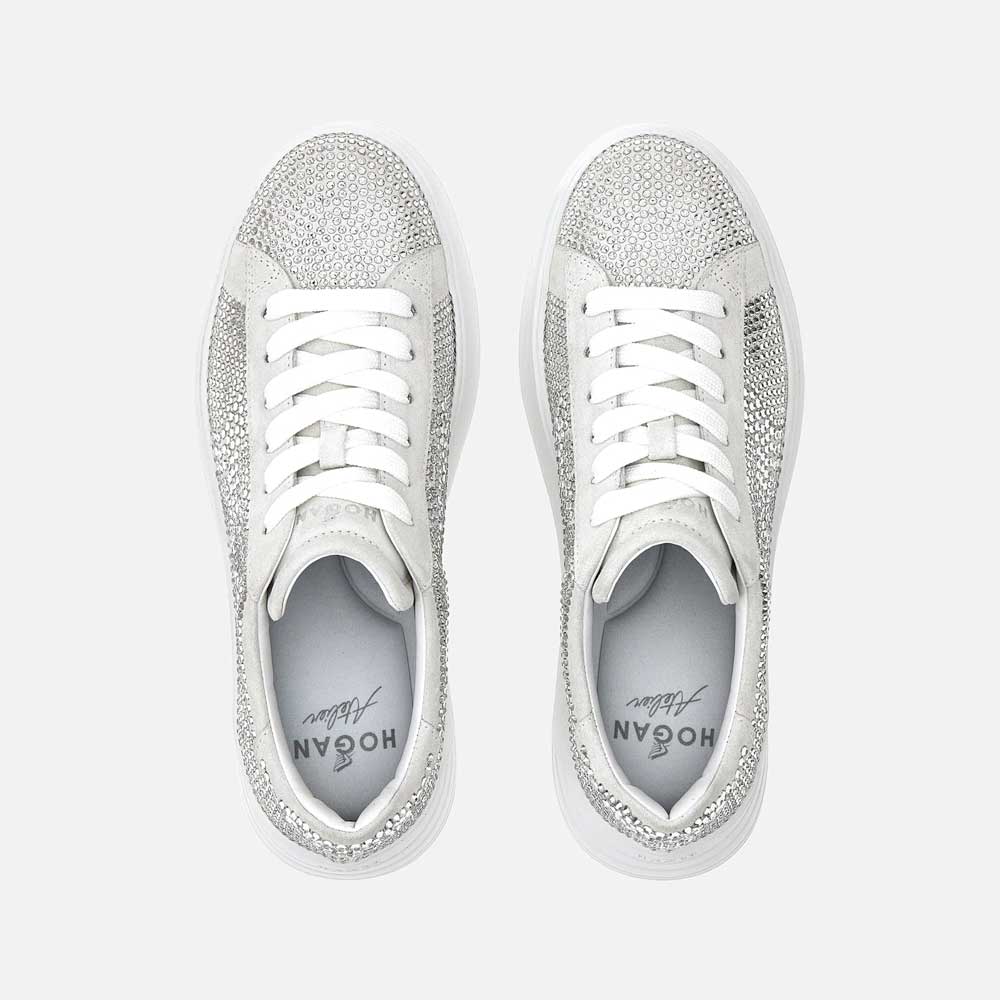 Sneakers bianche strass