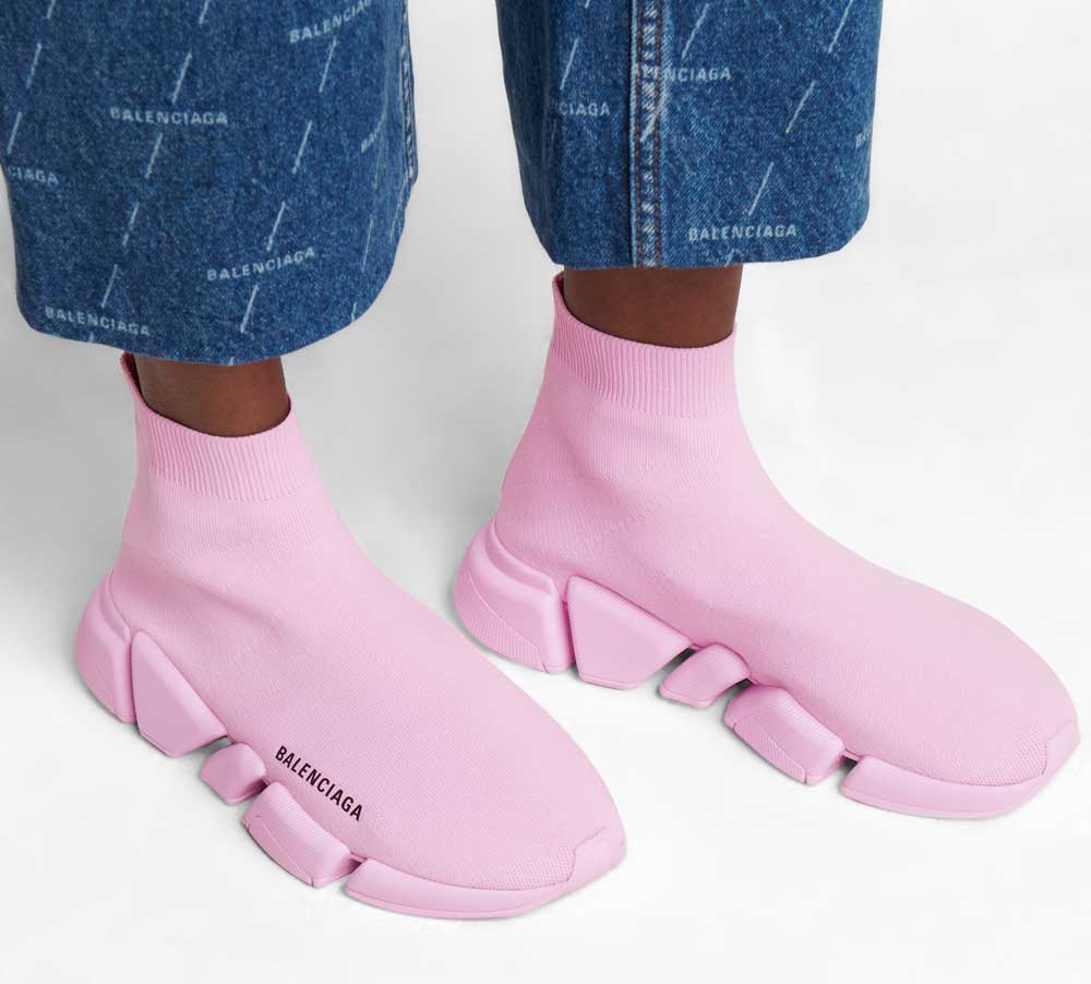 scarpe rosa a calzino 