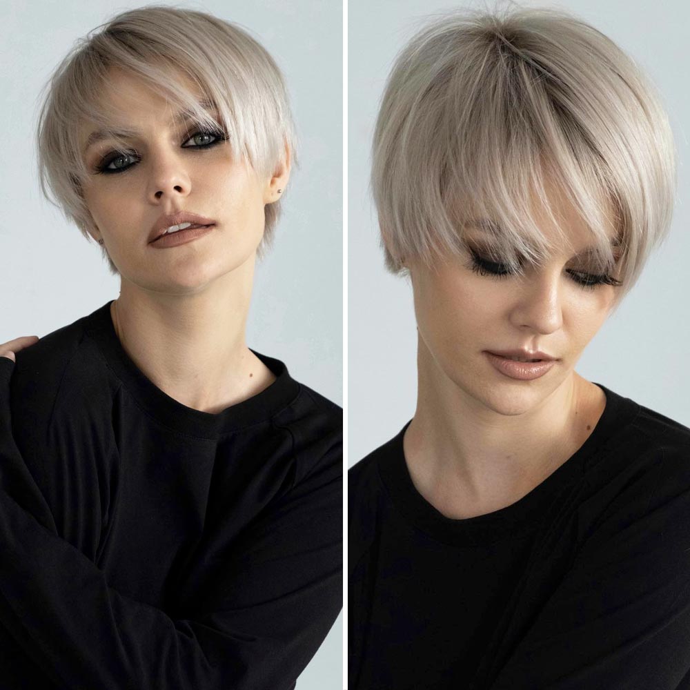 Tagli capelli corti scalati ciuffo 2023 Tagli capelli corti scalati ciuffo 2023