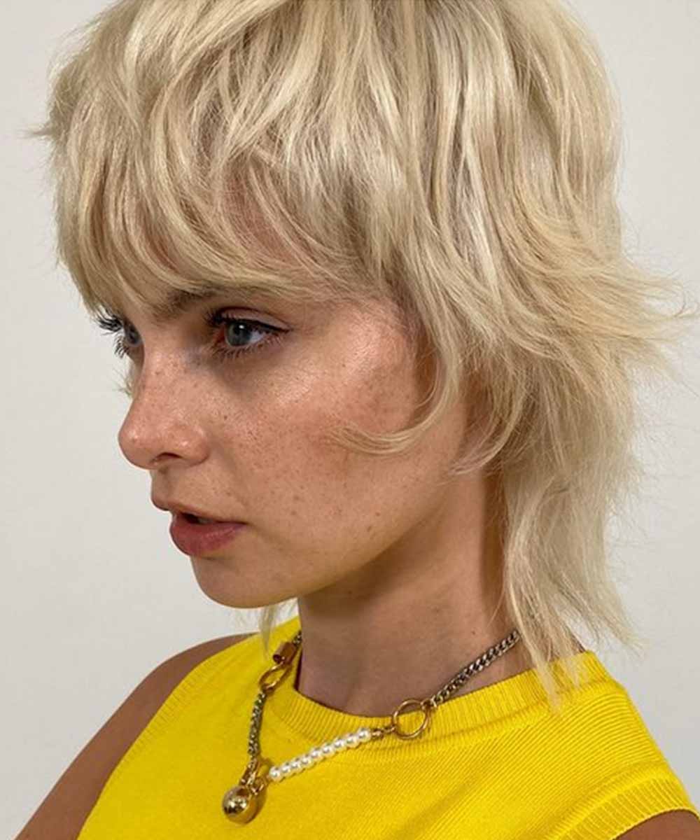 Wolf cut capelli corti Wolf cut capelli corti