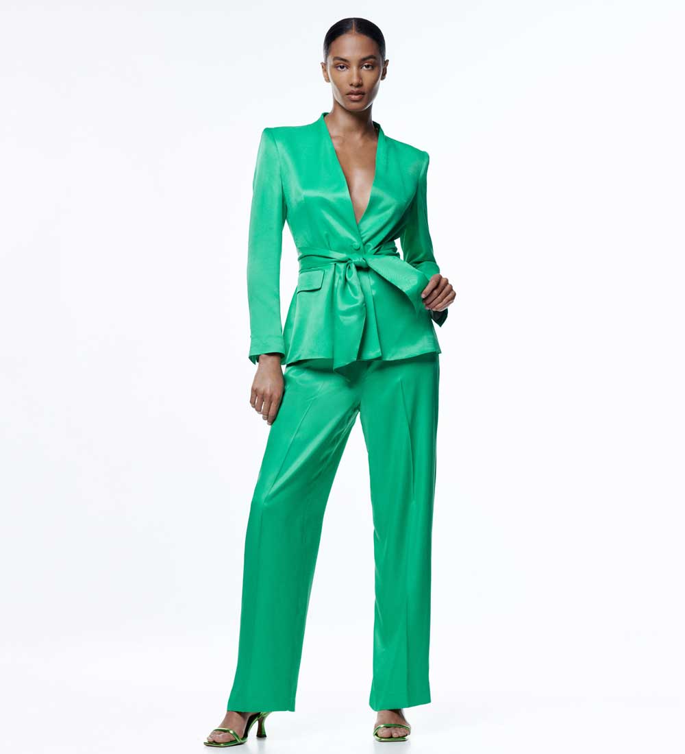 Tailleur verde zara sale
