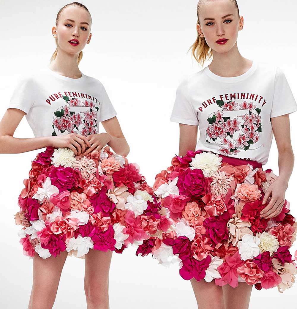 t-shirt a fiori Twin Set 
