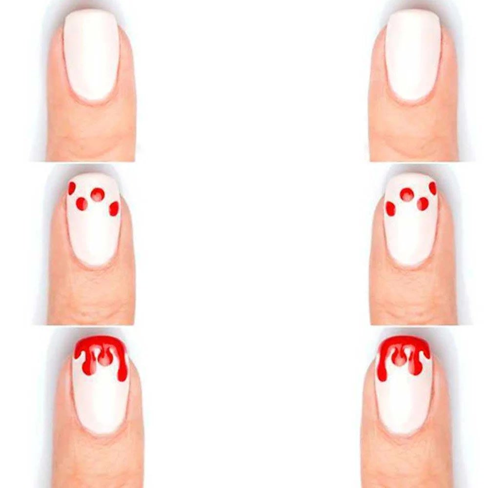 Sangue nail art tutorial unghie Halloween