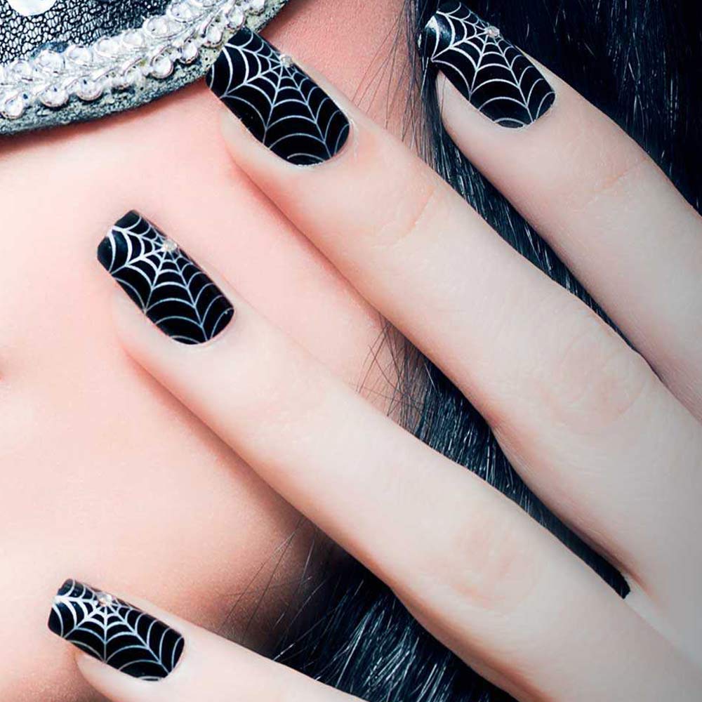 Halloween nail art ragnatele Halloween nail art ragnatele