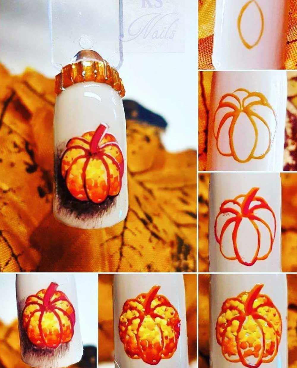 Halloween tutorial nail art