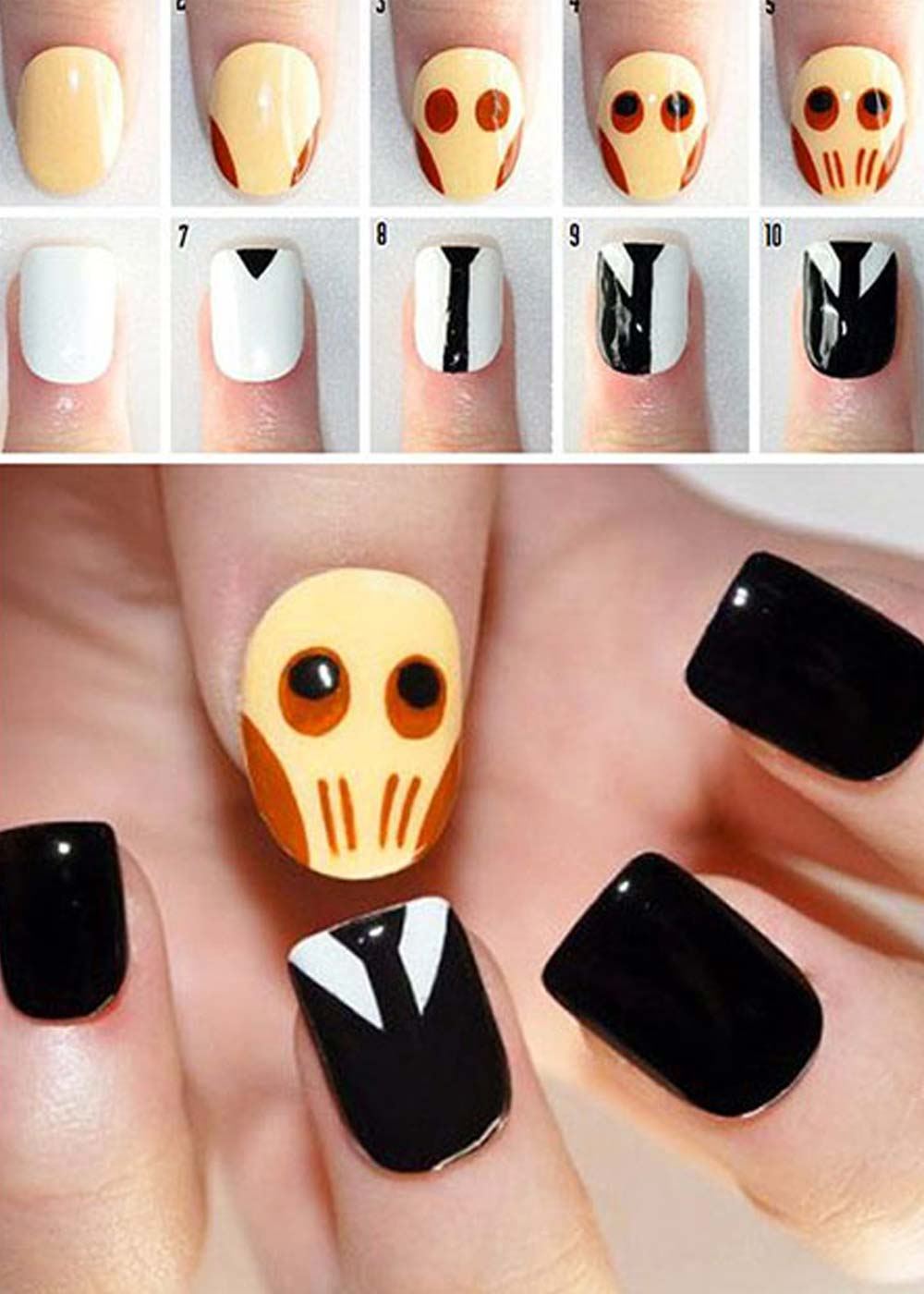 Halloween tutorial nail art 