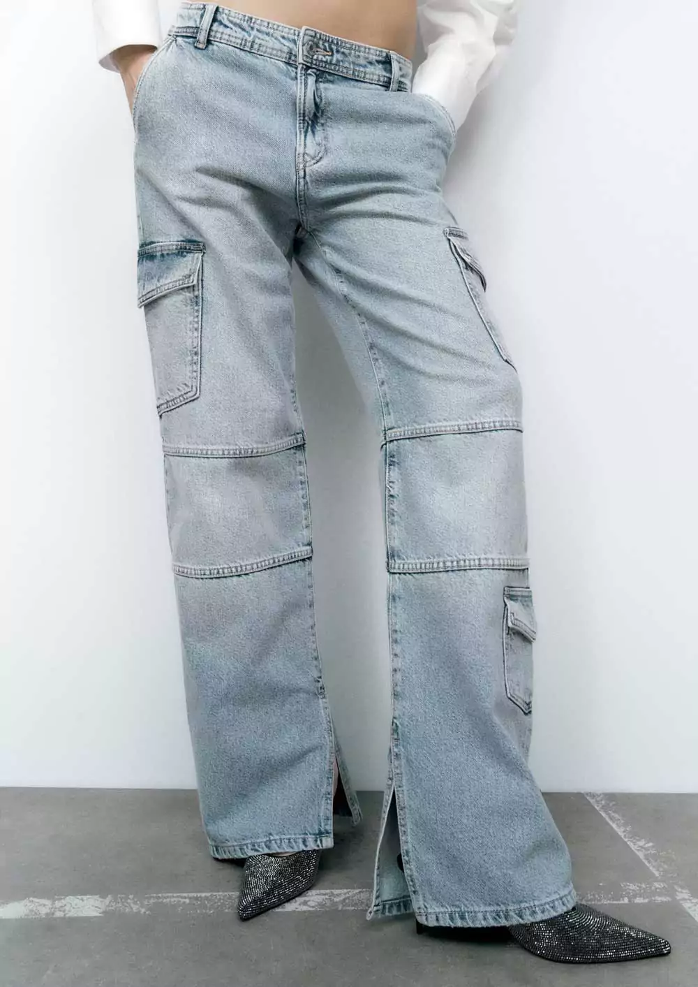 jeans cargo con tasche