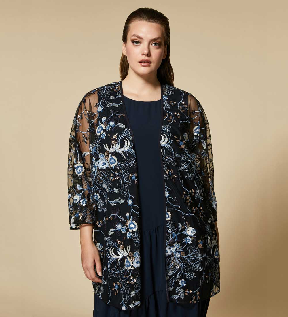 casacca in tulle ricamato casacca in tulle ricamato