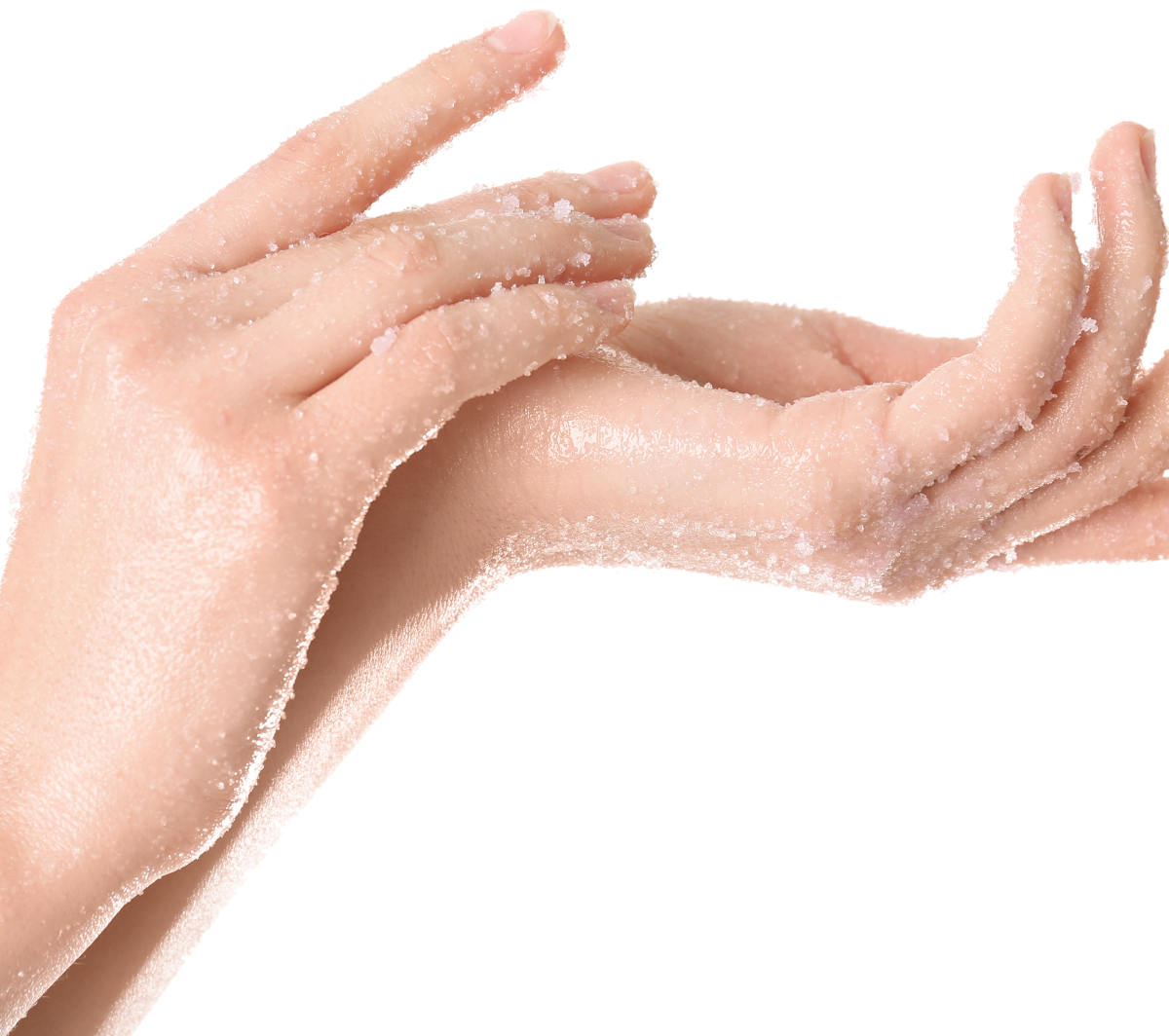 Scrub mani per unghie forti in inverno