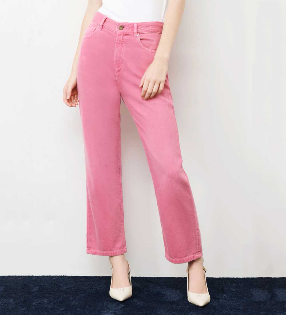 jeans mom fit rosa