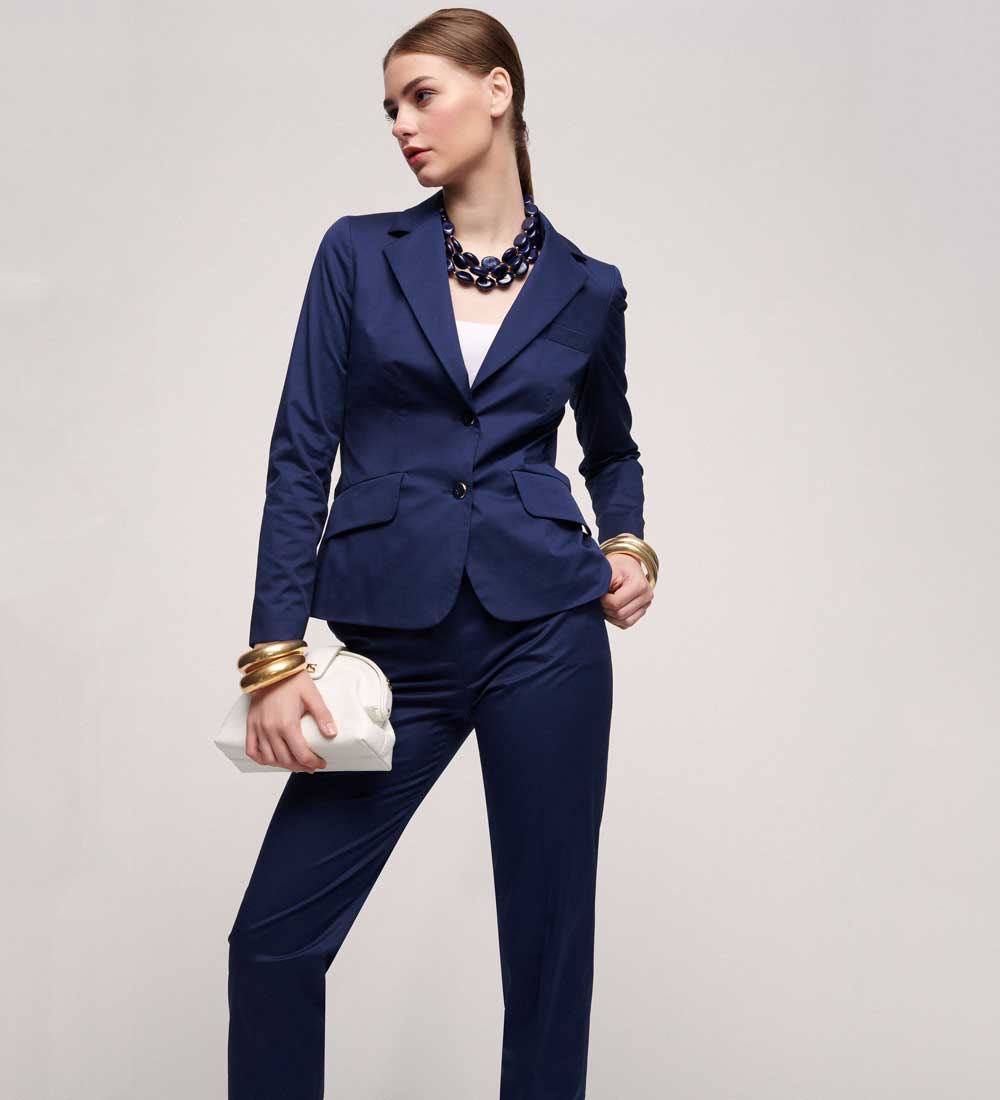 tailleur donna blu 