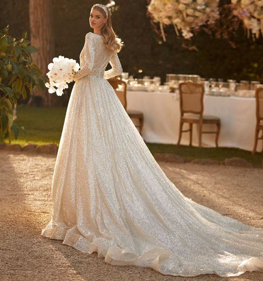 vestito da sposa con glitter