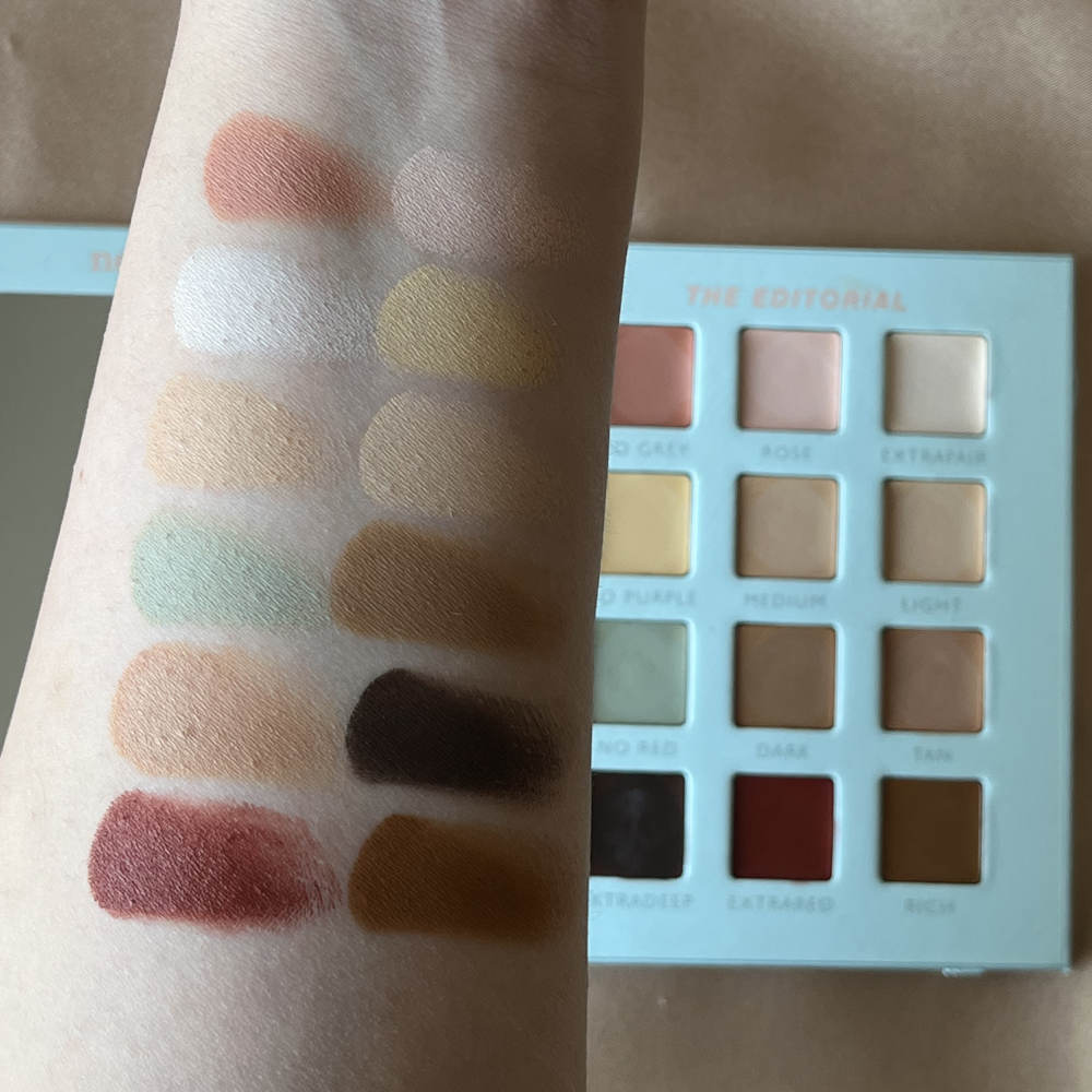 Swatches Neve Cosmetics The Editorial Palette