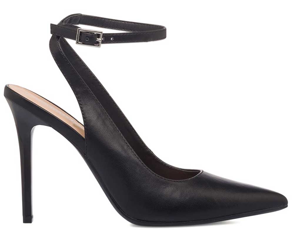 décolleté slingback nere