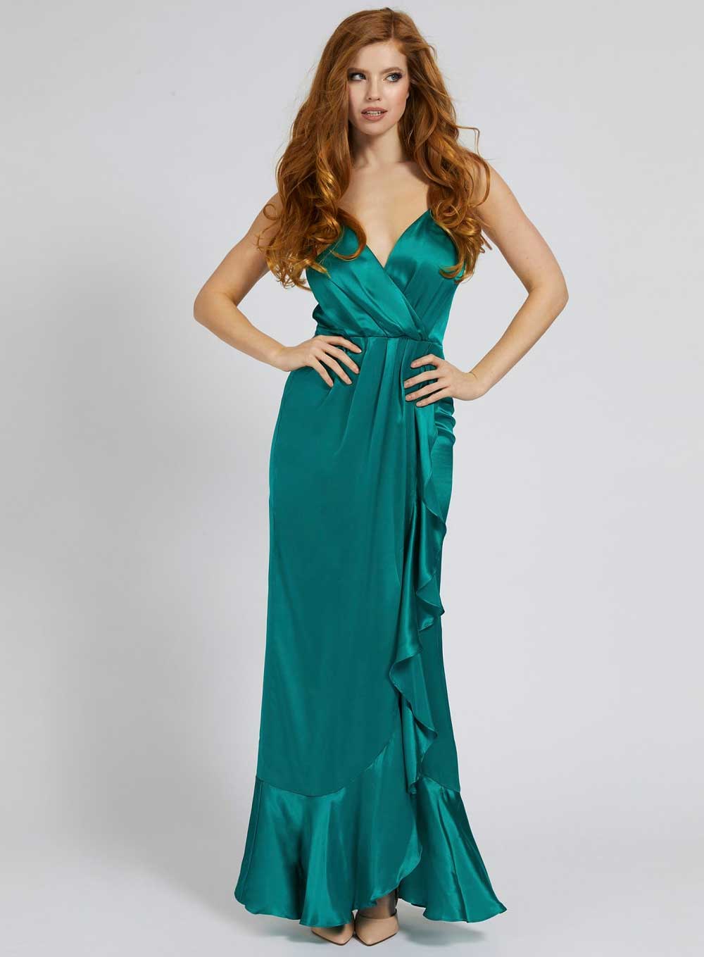 maxi dress in seta