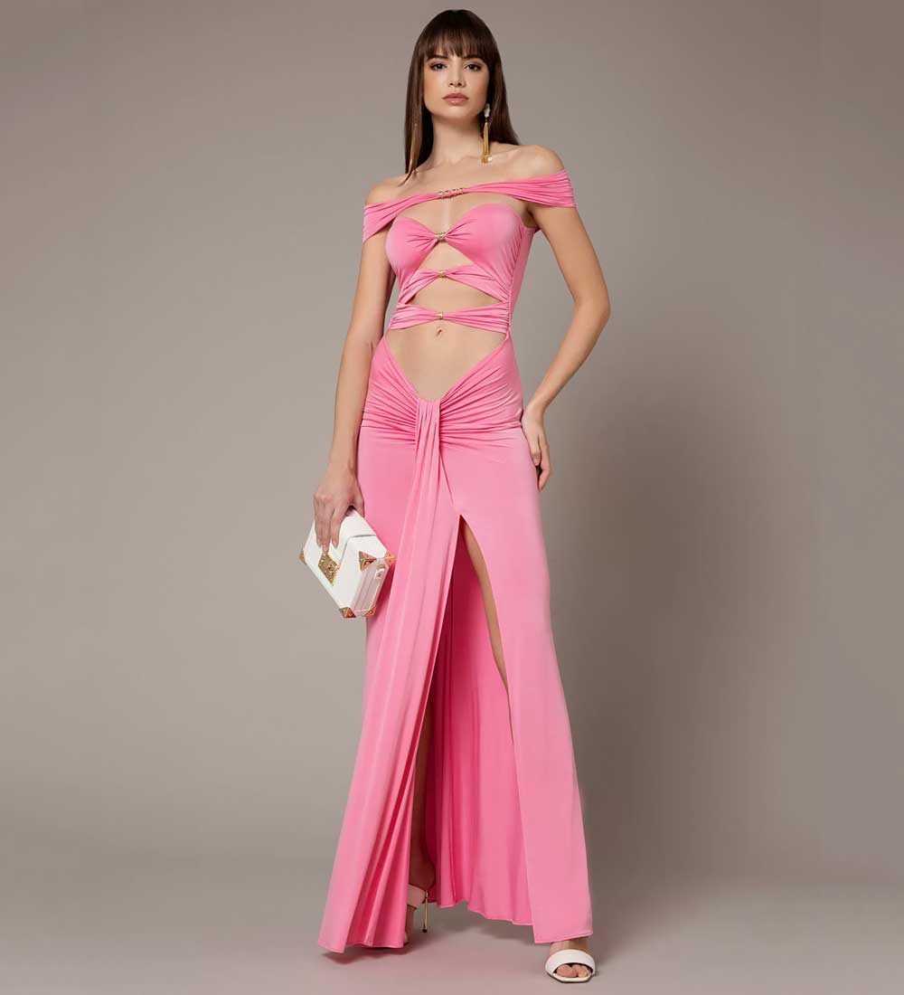 Abito lungo on sale bicolore elisabetta franchi
