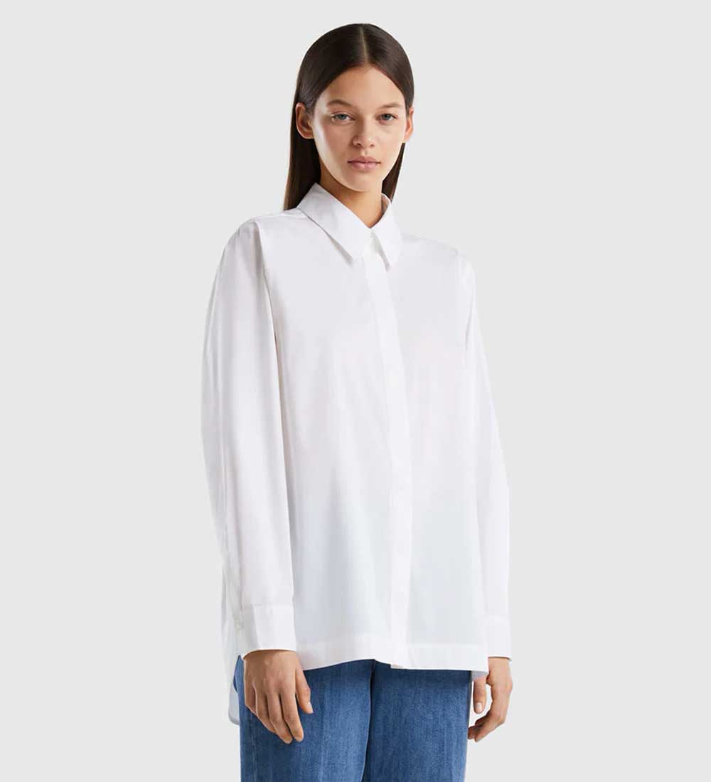 camicia bianca oversize