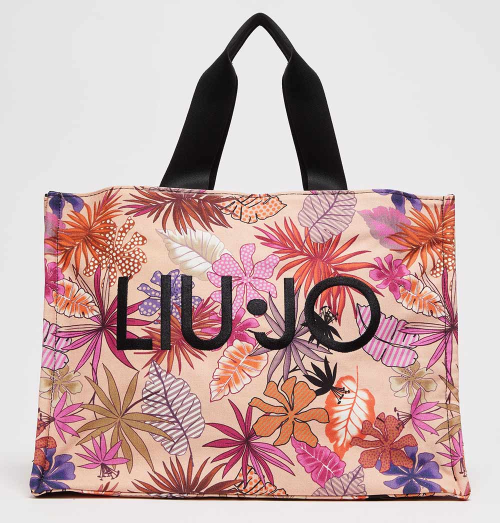 shopping bag floreale in tela