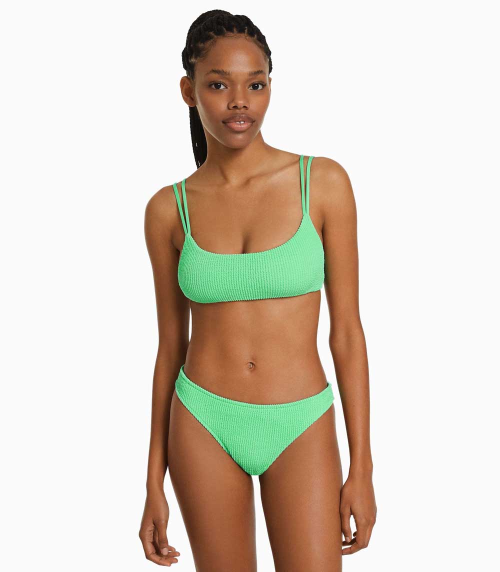 Bikini a fascia verde