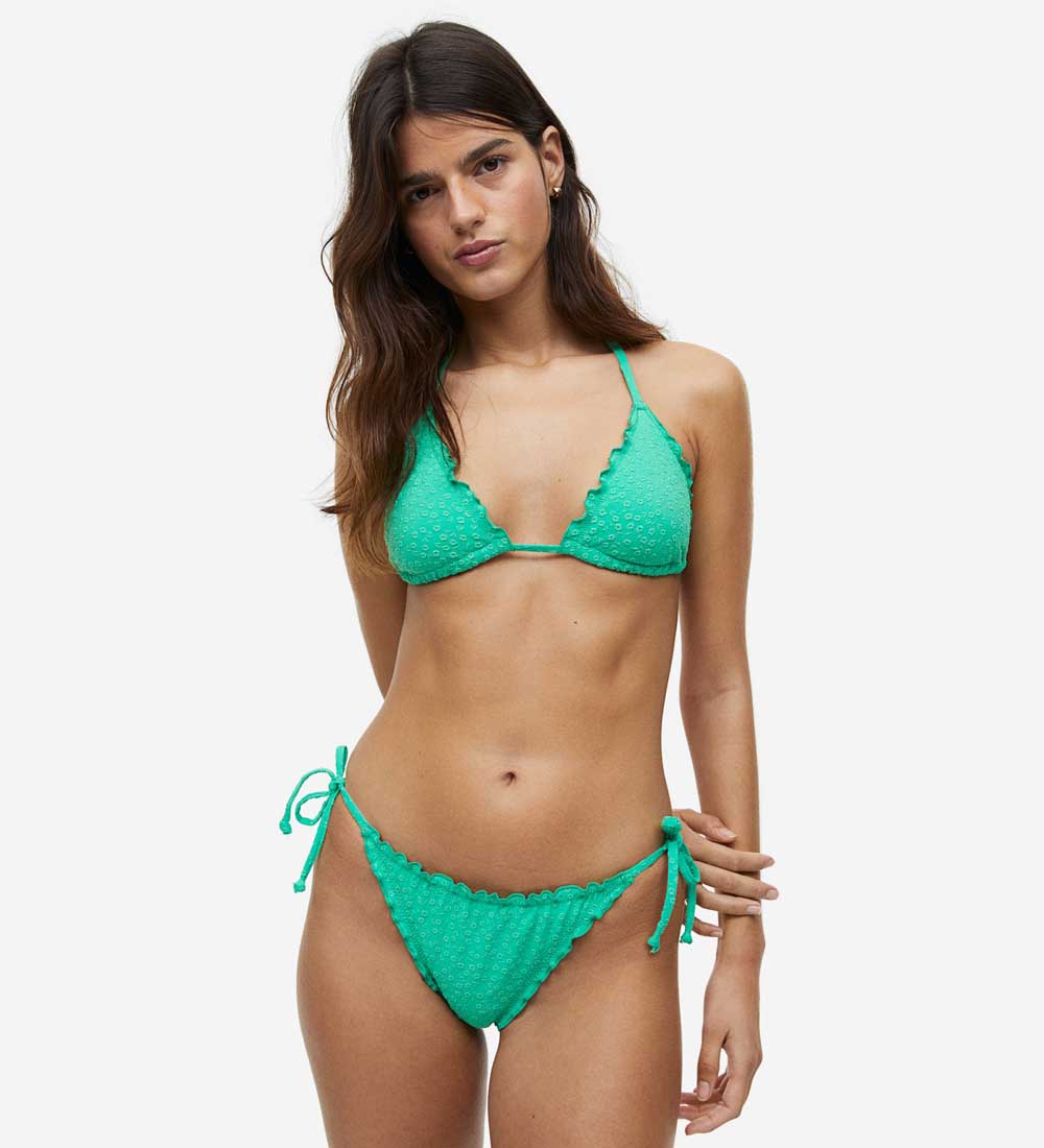 Bikini a triangolo verde