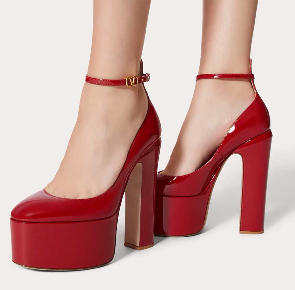 scarpe con tacco rosse