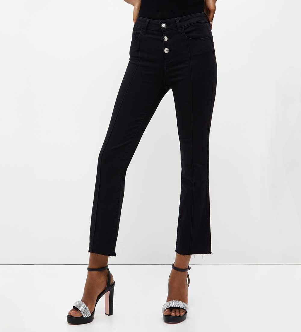 Jeans cropped neri