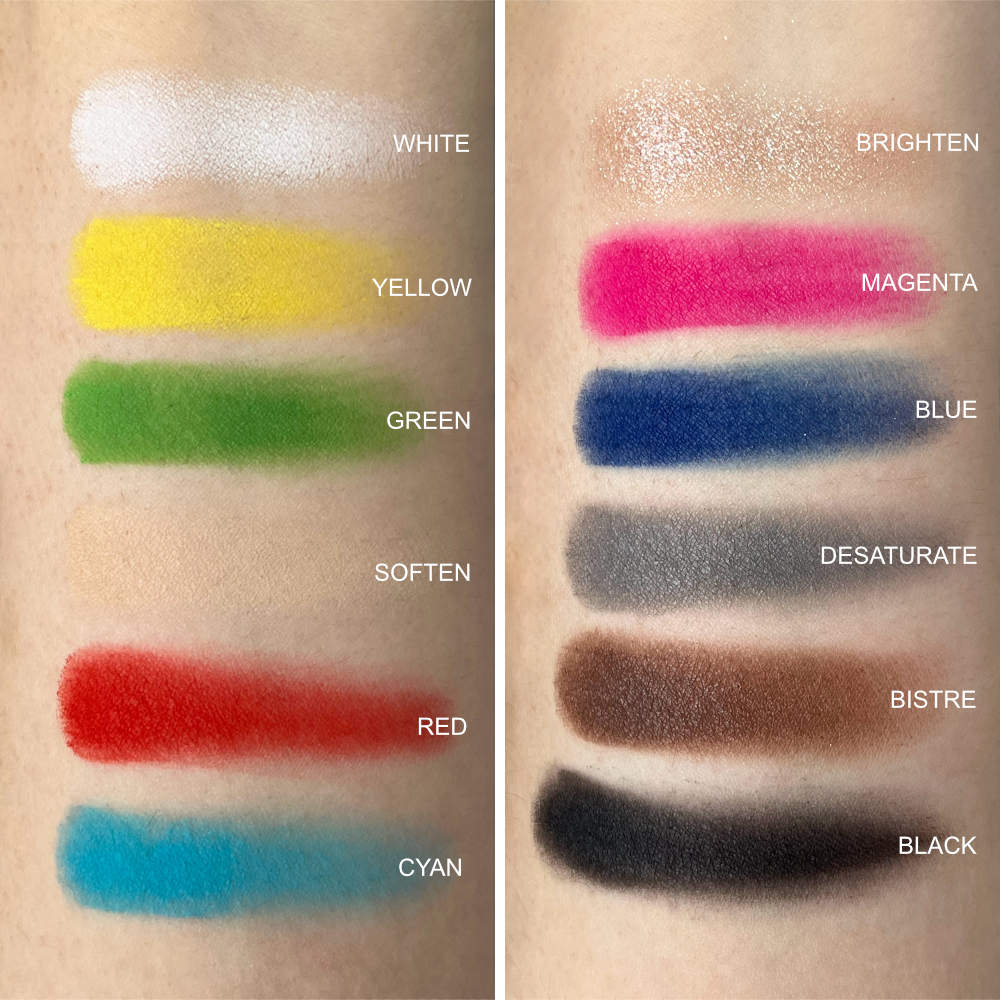 Swatches con luce naturale palette The Masterclass Neve Cosmetics