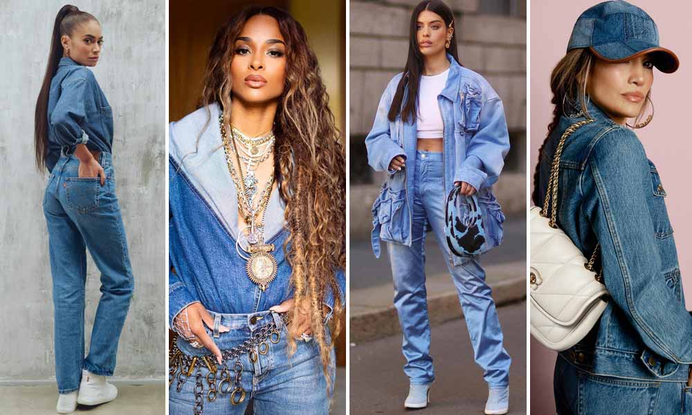 Torna il trend total denim anni '90 tra le Vip da Elodie a Katy Perry -  Beautydea