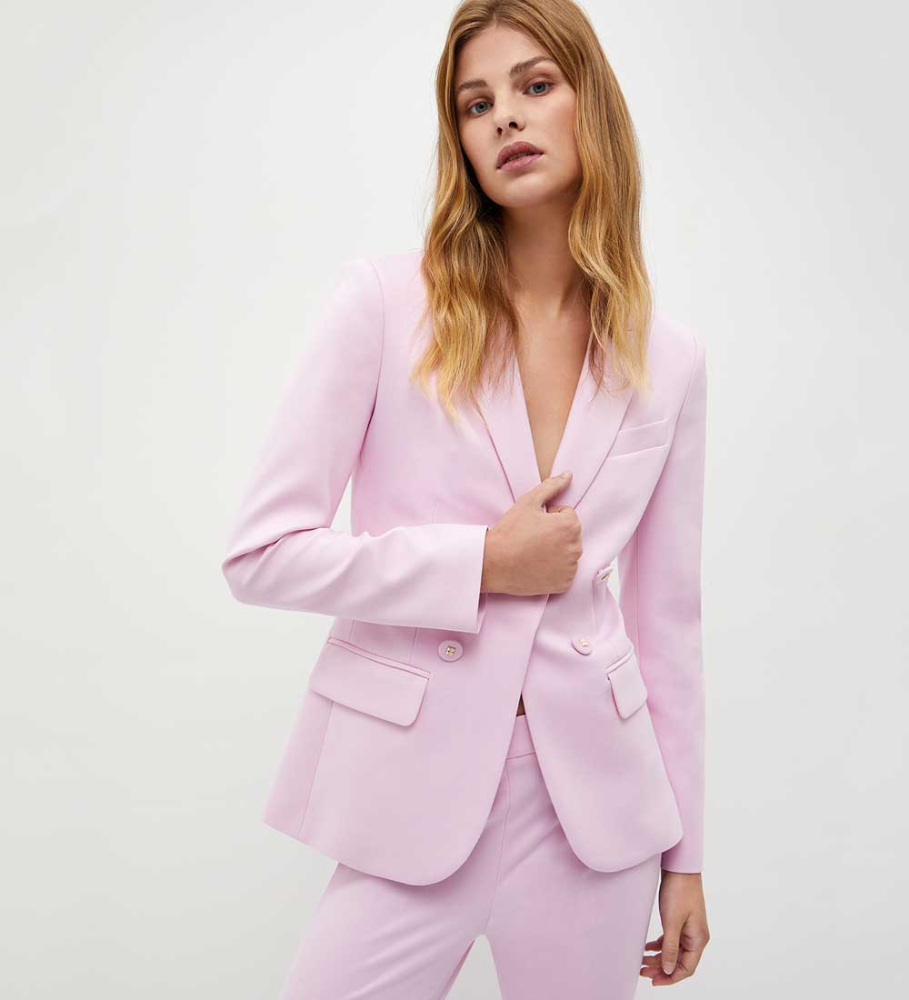 tailleur rosa elegante