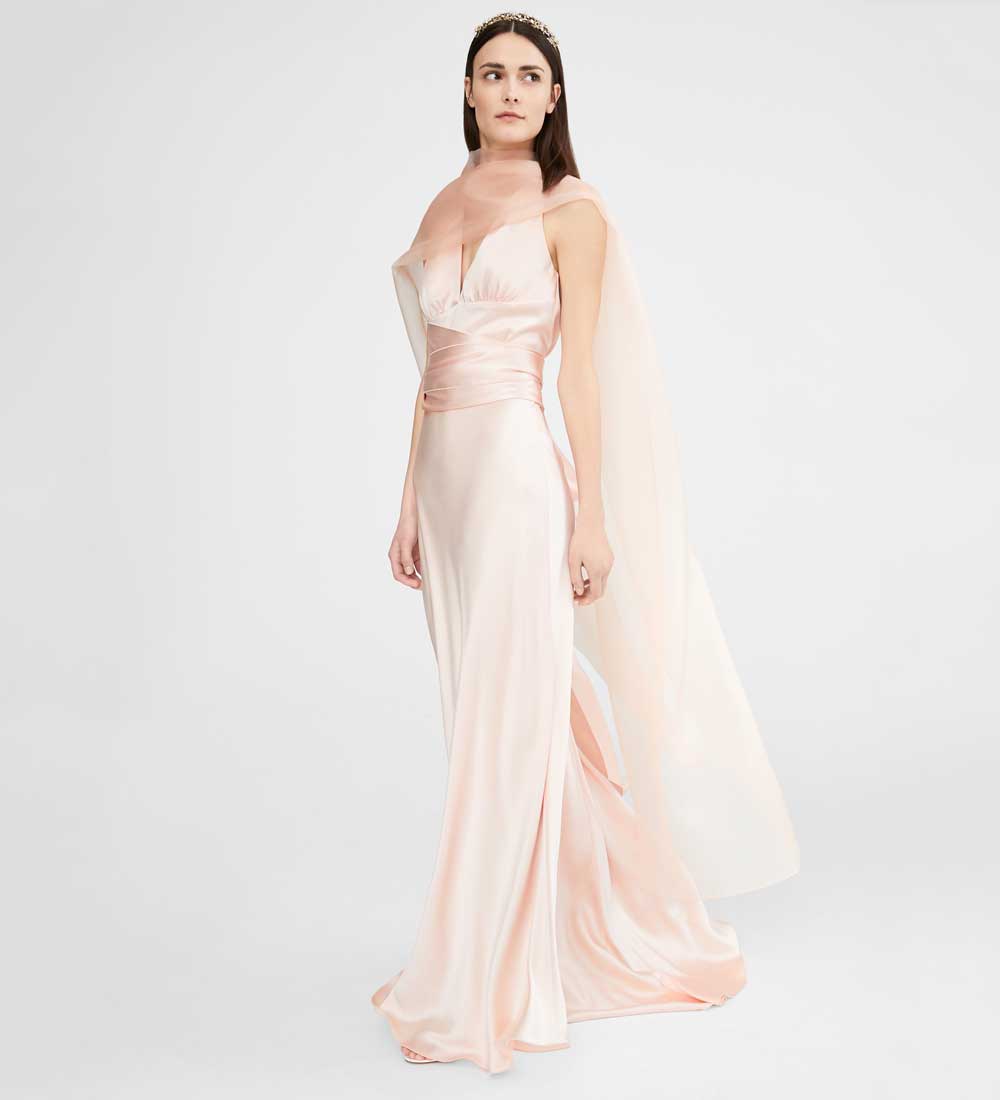 vestito da sposa rosa