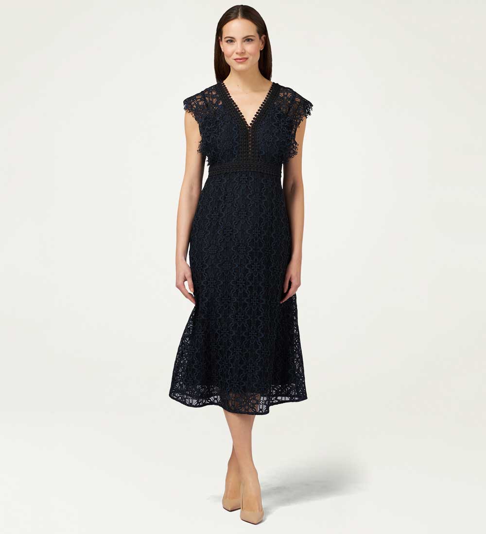 vestito blu in pizzo vestito blu in pizzo