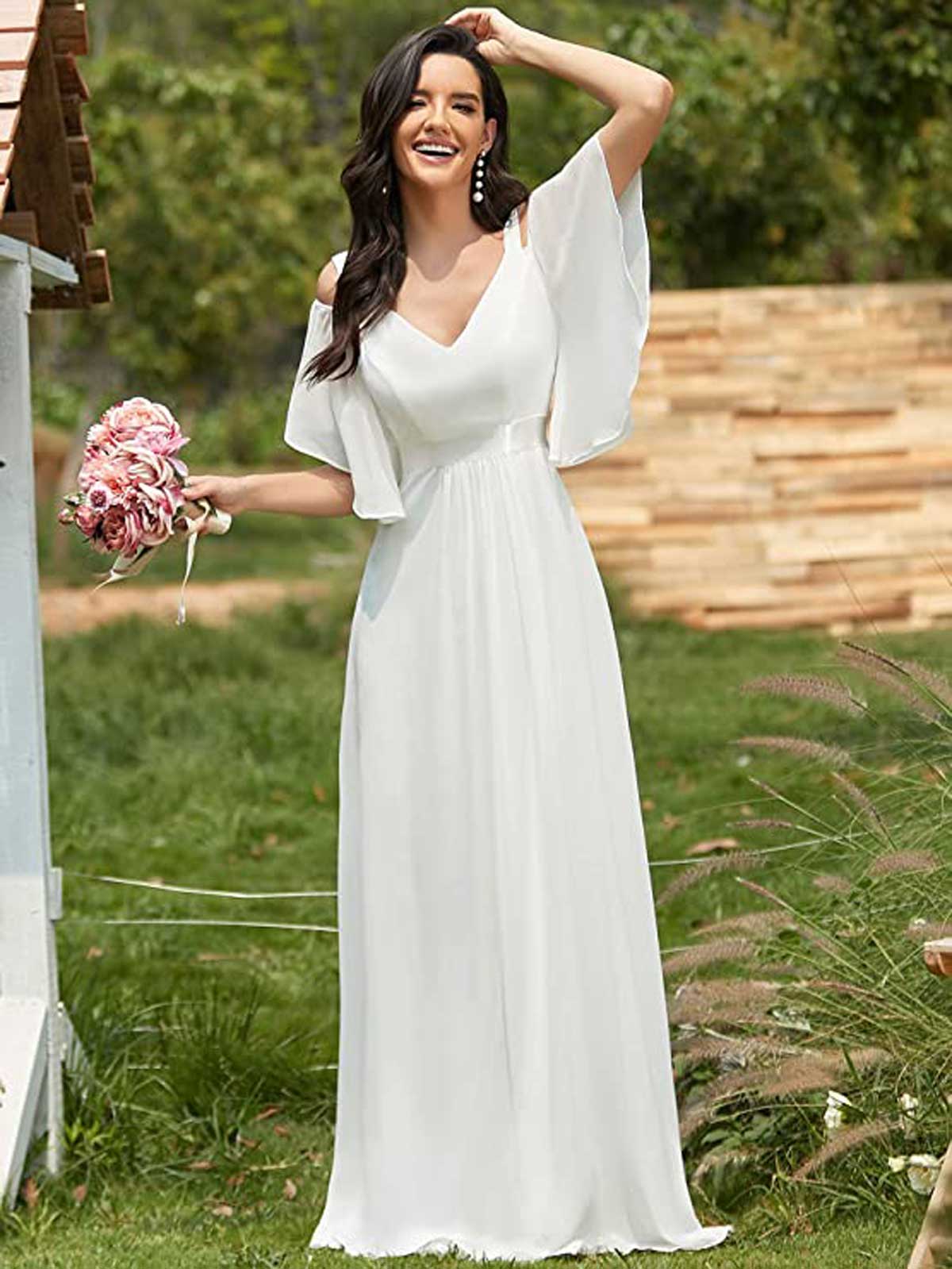 vestito da sposa in chiffon