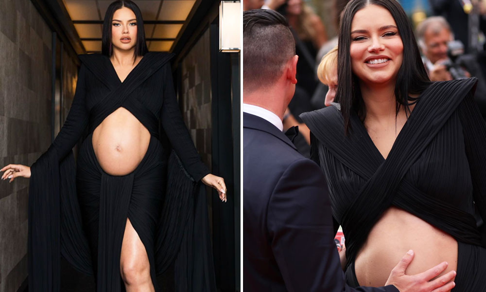 Adriana Lima incinta, pancione nudo al Festival di Cannes 2022!