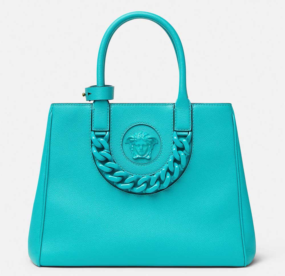 shopping bag in pelle Versace