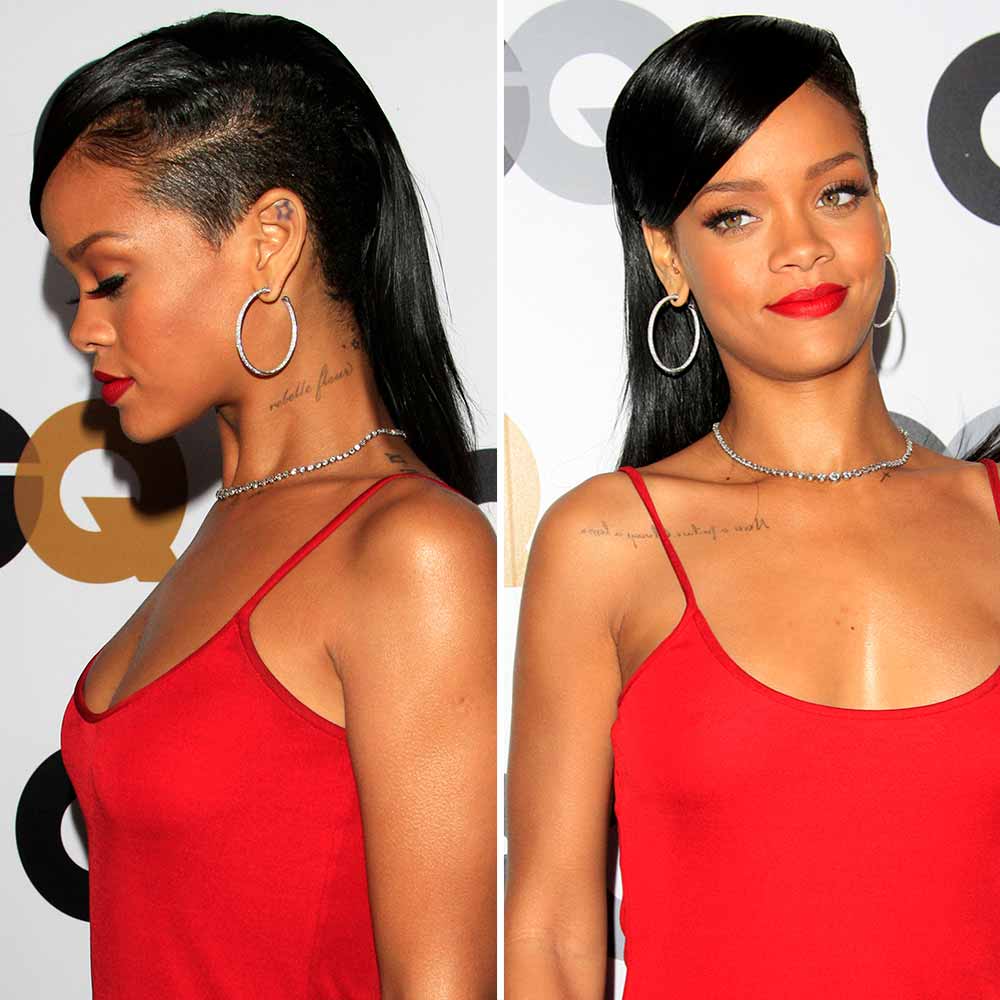 Rihanna capelli lunghi rasature