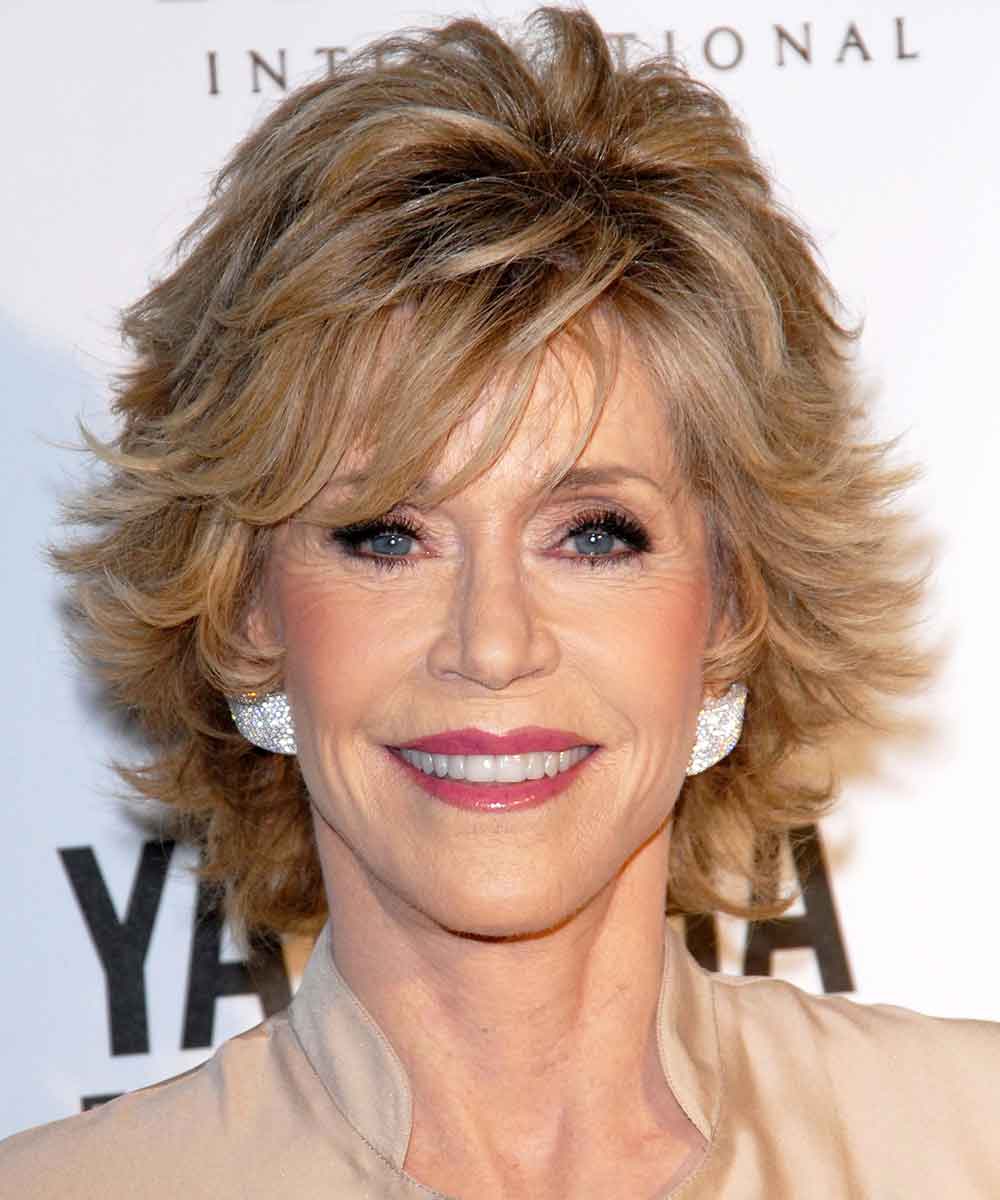 Jane Fonda taglio capelli shag