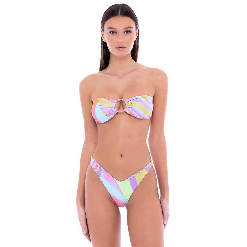 bikini a fascia multicolore