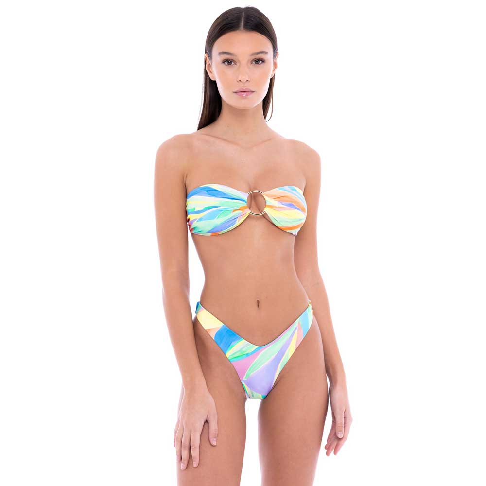bikini a fascia multicolore