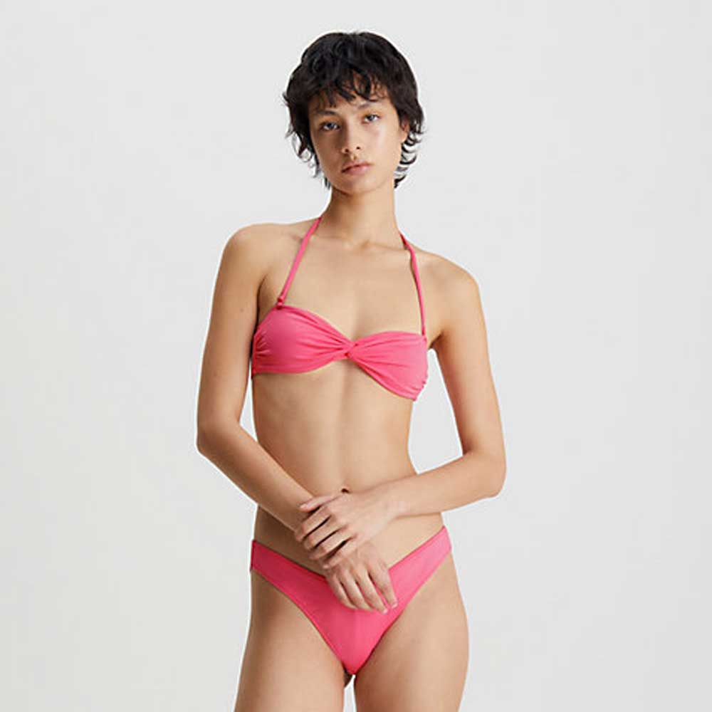 bikini a fascia rosa