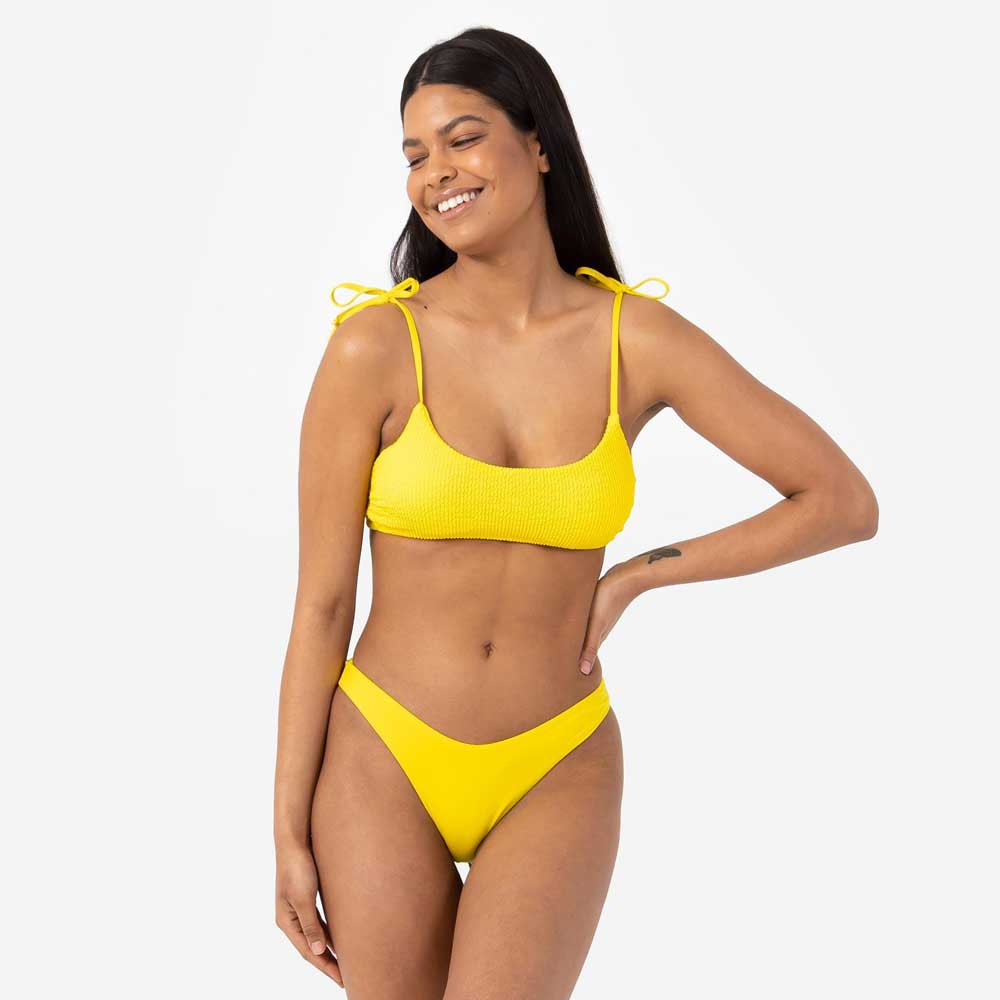 bikini a fascia giallo