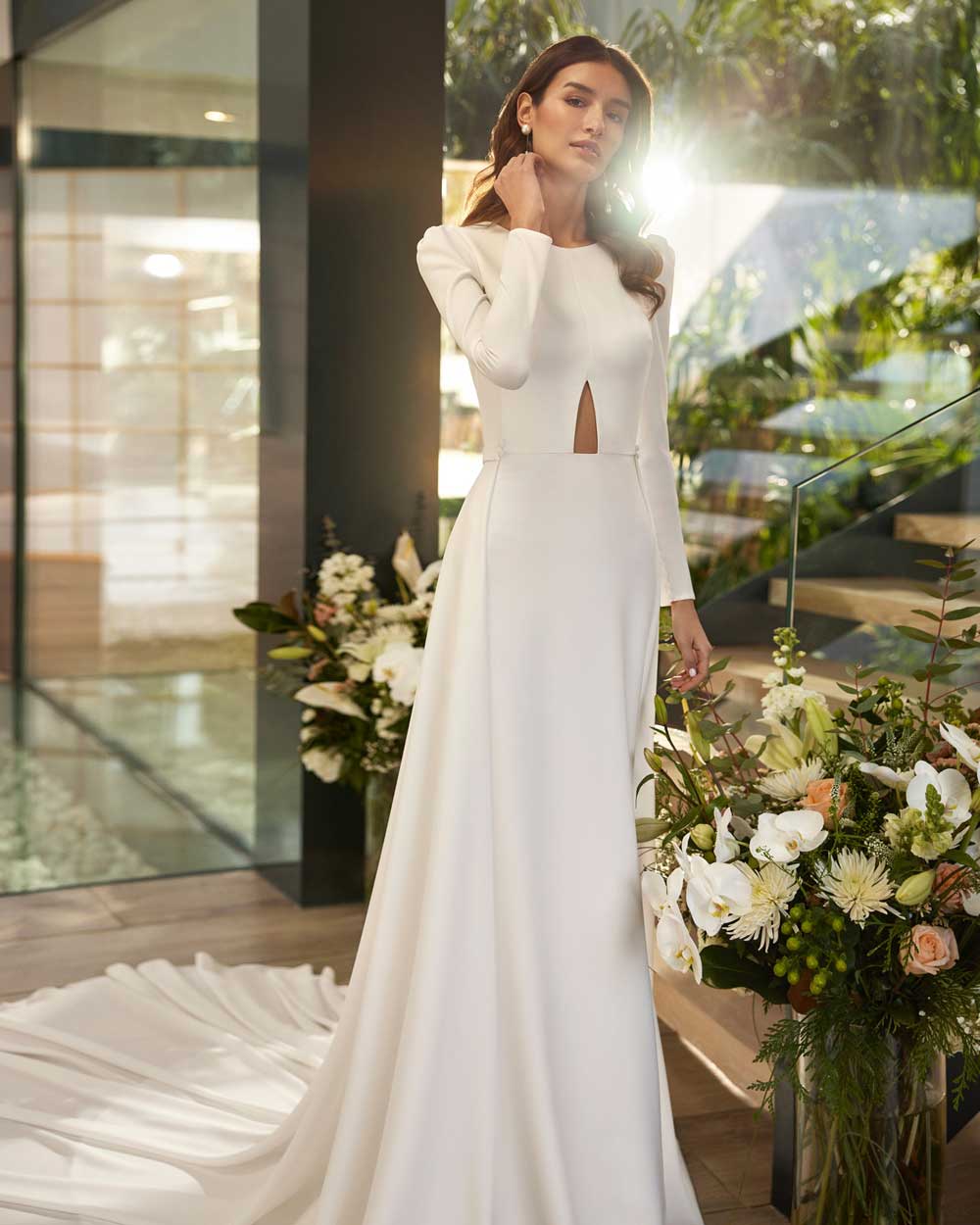 vestito sposa con maniche lunghe