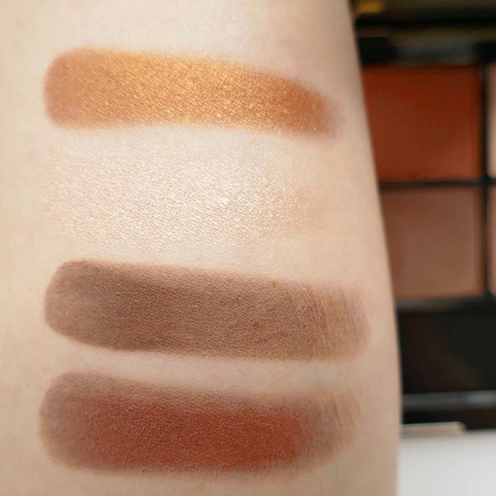Swatches palette ombretti Undressed Brown Guerlain 