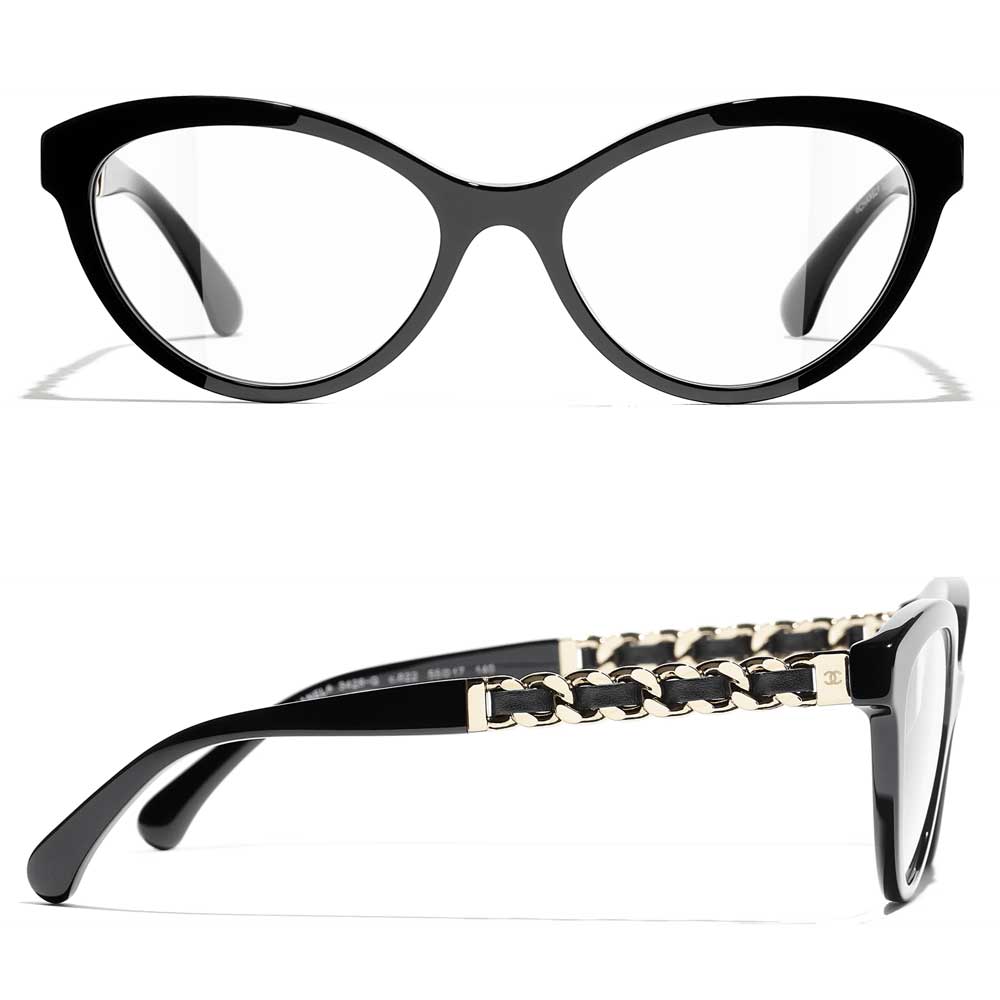 occhiali neri cat-eye